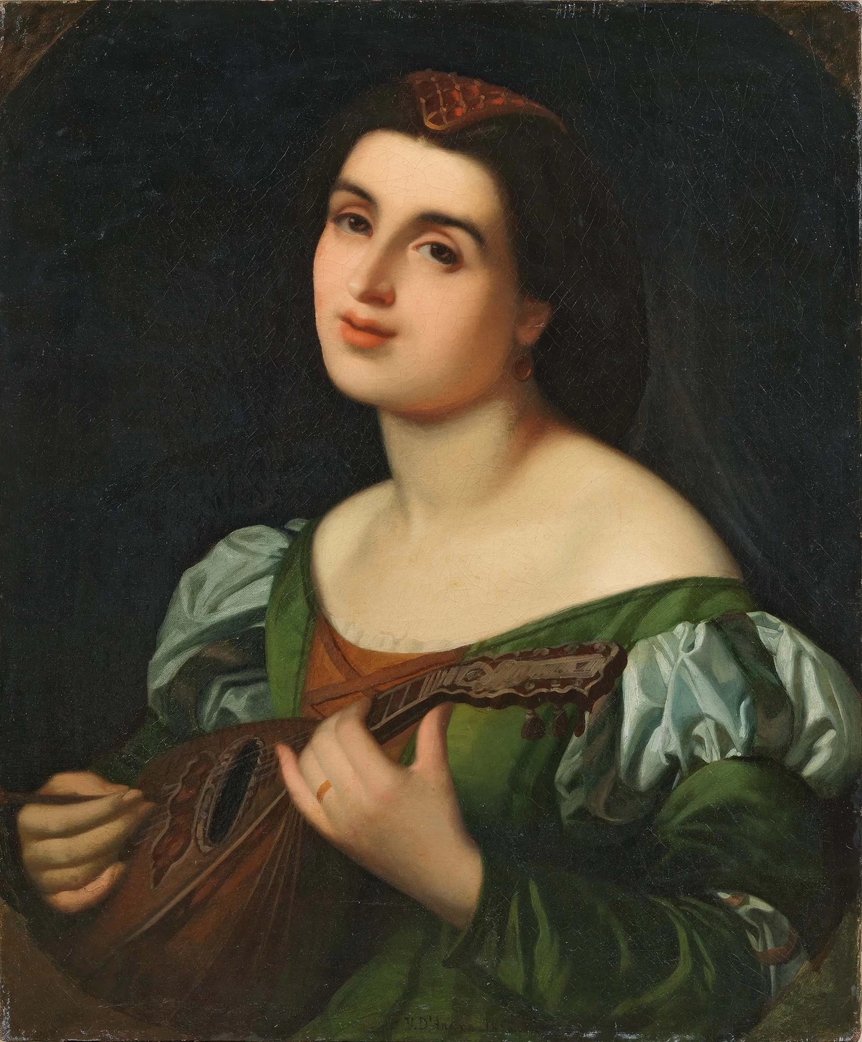 Suonatrice di liuto